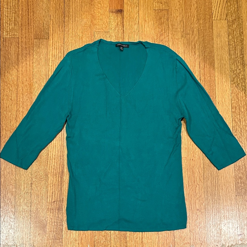 Parkhurst Teal V-Neck Sweater